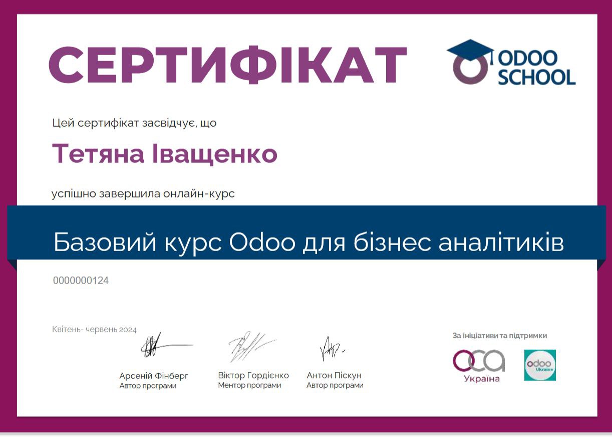 Сертифікат 1